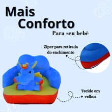 Almofada De Apoio Cadeirinha Bebe Sentar Sofá Antialérgico