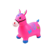 CABALLITO INFLABLE PARA NIÑOS CON MUSICA - Rosa - Ver 6