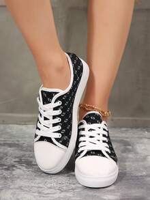 Lightweight And Comfortable Breathable Canvas Running Shoes For Outdoor Leisure Sports - Black - View 5