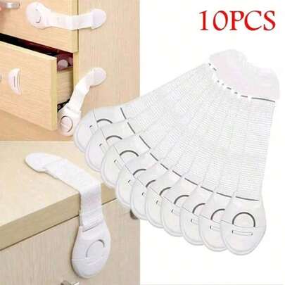 1/5/10 Pieces Cabinet Lock, Baby-Proof Drawer Lock, Finger Pinching Prevention, Buckle Design