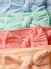 5 piezas Diademas para bebé de doble capa con lazo de jacquard de moda