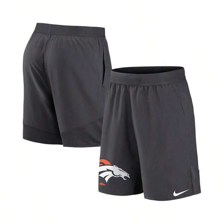 Nike Men's Anthracite Denver Broncos Stretch Performance Shorts - Anthracite - View 1