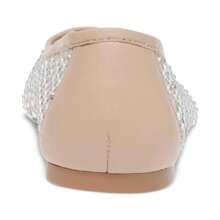 Steve Madden 女士 Auden 缀饰网眼芭蕾平底鞋 - 裸色水鑽/網布 - 查看 4