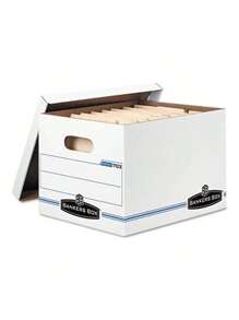 Bankers Box 57036-04 Stor/File Storage Box- Letter/Legal- Lift-Off Lid- White- 6/Pack - White - View 2