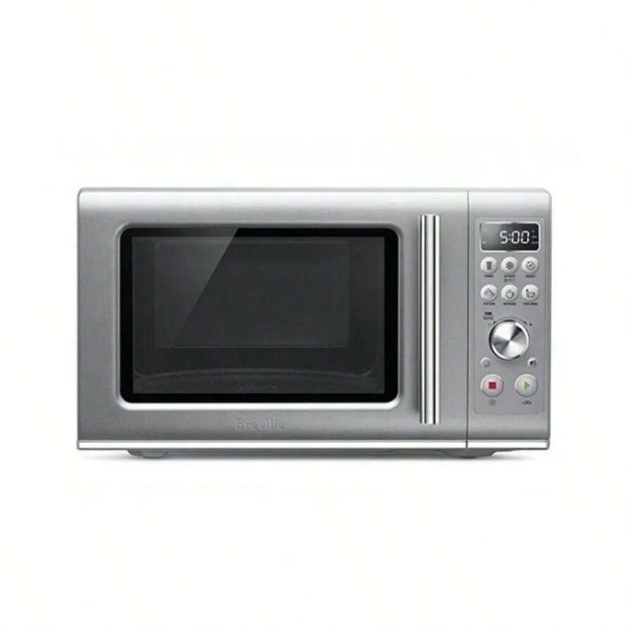 Breville The Compact Wave™ Soft Close Microwave Oven - Silver - View 1