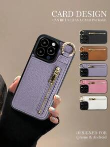 1 Stylish PU Leather Phone Case With Multiple Card Slots And Holder Compatible With Apple IPhone 15 14 13 12 11 Pro Max Galaxy S21 Plus S21 Ultra S22 S23 S24 A14 A15 A24 A34 A35 A53 A54 A55 A73 Note20 20 Ultra