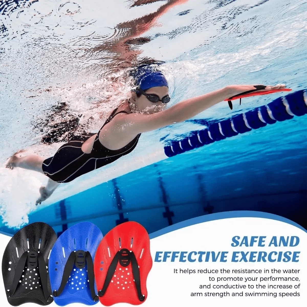 Swimming Fins/Hand Paddle/Swimming Paddles - Orange - View 1