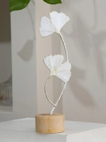 1 pieza Objeto decorativo de hierro, diseño de hoja moderna como objeto decorativo para el hogar, mejor regalo - Dorado - Ver 12