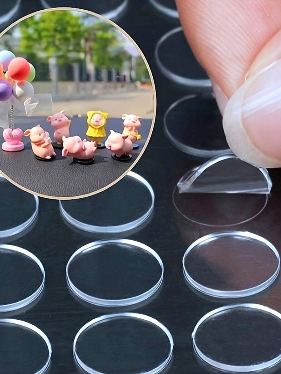 40pcs/Sheet 23mm/0.9inch Round Double-Sided Adhesive Tape For Car
