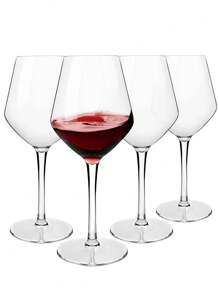 2/4/6PCS Unbreakable Transparent Wine Glasses Tritan Plastic Dishwasher Friendly Glassware Suitable For Camping Parties, Party, Birthday Decoration, Gift For Father