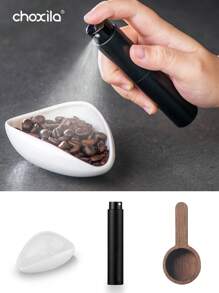 choxila 3件套，咖啡豆计量杯+防静电喷雾瓶+咖啡勺，咖啡配件，陶瓷计量容器，单剂量量盘套件，咖啡礼品学校用品返校 - 白色 - 查看 14