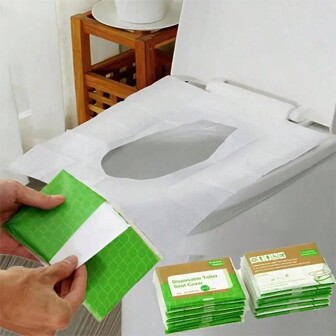 Rapid Dissolving Toilet Seat Covers - Portable, Disposable Toilet Seat Covers For Home, Public Restrooms, Travel & Business. Waterproof, Portable Toilet Paper Liners Disposable Bedding Sets - Ultra Soft & Durable, Including Bed Sheets, Comforter Cover, Pillowcase, Duvet Cover - Perfect For Outdoor Camping, Hotels, And Barrier-Free Sleep Solutions Bathroom Decor Fall Decor