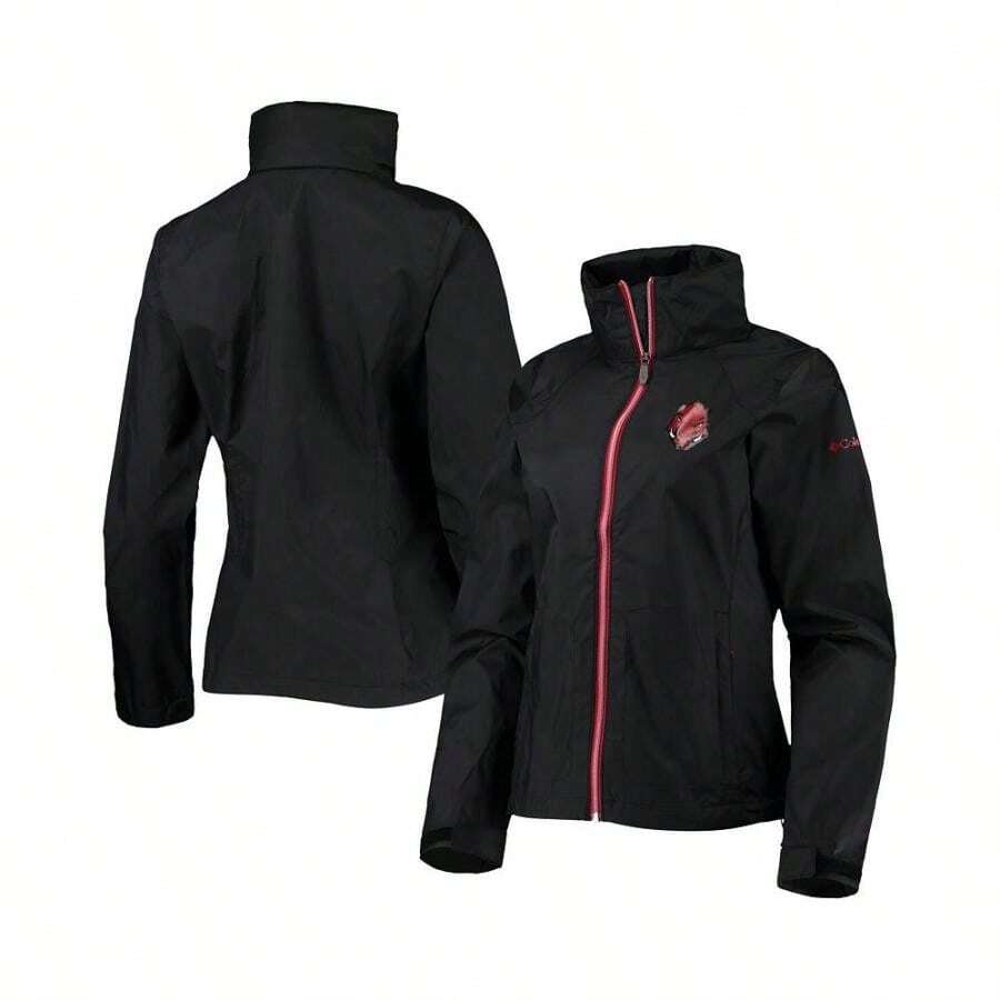 Columbia Women's Black Arkansas Razorbacks Switchback Full-Zip Hoodie Jacket - Black - View 1