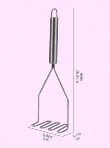 1pc Potato Presser, Stainless Steel Potato Masher, For Kitchen,Vegetable,Fruit,Food,Kitchen,Kitchen Items,Kitchen Tools,Kitchen Things. - Multicolor - View 10
