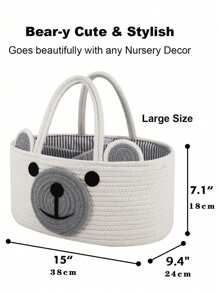 Canasto para pañales, Búsqueda de registro de bebé, Esenciales para recién nacidos, Canasta de almacenamiento para bebé con asas resistentes, Organizador portátil grande para almacenamiento de pañales, Canasta para guardería, Bolsa MAMA - Multicolor - Ver 10