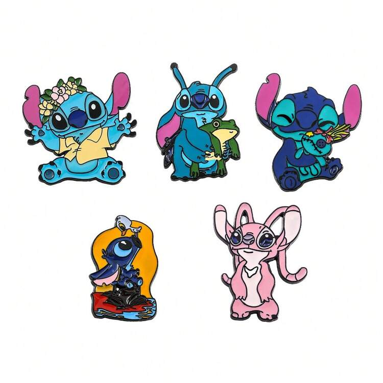 ☆Disney☆ スティッチ エンジェル スクランプ ヘアタイ セット STITCH - 香港ディズニーランド 限定 スティッチ エンジェル