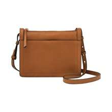 Fossil Taryn Leather Crossbody Bag - Saddle - View 1