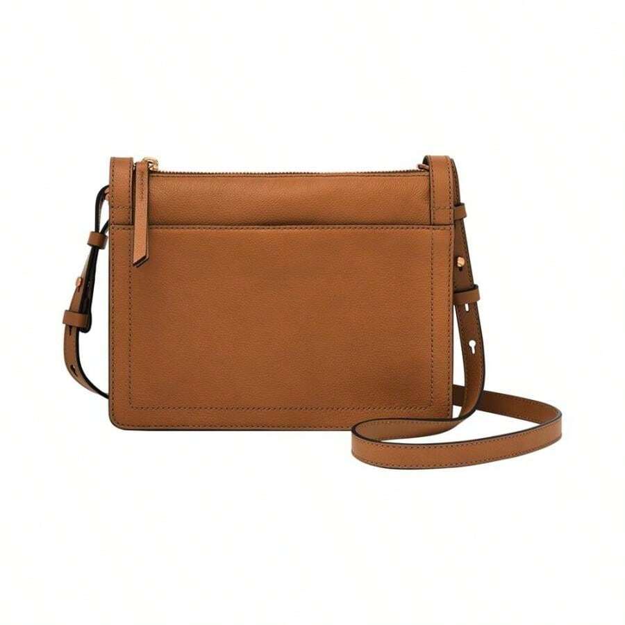 Fossil Taryn Leather Crossbody Bag - Saddle - View 1