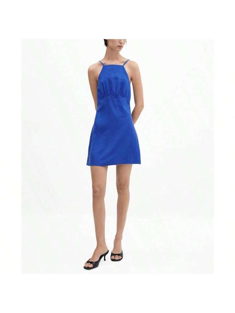 MANGO | Women's Linen Strap Dress | SHEIN USA