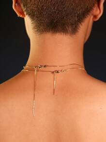 個性化姓名項鍊定制，設計師糖果系列項鍊，配有糖果和金色珠子，適用於假期或返校季，是情侶、朋友、生日和紀念日的完美禮物，DIY珠串Y2K風格 - 金色 - 查看 10