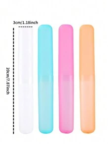 3 pièces/5 pièces Étui à brosse à dents mélangé, portable, couvercle de brosse à dents, support, soins d'hygiène bucco-dentaire, fournitures de plein air, couleur aléatoire pour étuis de brosse à dents de voyage, randonnée, camping, couvertures de protection, convient pour l'organisateur de salle de bain de voyage, articles ménagers, fournitures scolaires, articles scolaires pour dortoir universitaire, étuis de brosse à dents, brosse à dents, protecteur de brosse à dents pour voyage, articles de toilette de voyage, accessoires de voyage, vacances, indispensables d'été, mini parfum pour femmes, parfum pour hommes, parfum, bouteille de plage