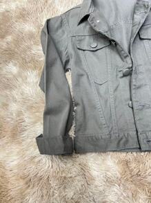 liberty moda Women Denim Jackets & Coats - Dark Grey - View 7