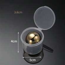 304 Stainless Steel Fast Freezing Ice Cubes, Round Shaped 55mm Stone Ice Balls That Don't Melt, Beauty Ice Roller, Summer, Summer Sets, Party, Birthday Decoration, For Outdoor, Camping, Gift For Father