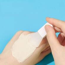 3入組矽膠臉部面膜掃套裝（扇形、舌形和平面頭），迷你臉部泥面膜美容工具，短柄化妝刷，混合應用器 - 彩色 - 查看 5