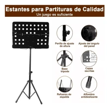 Atril Para Partituras Ajustable Reforzado Portátil/funda,Atril de música, portátil y con altura ajustable de 73cm a 145cm (28.7 pulg. a 57 pulg.)
