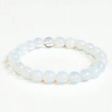 1pc Men's Beaded Bracelet 8mm Rhodonite Agate Healing Crystal Gem Bracelet Mala Yoga Meditation Jewelry Gifts For Women Men-Calm,Confidence,Protection,Success