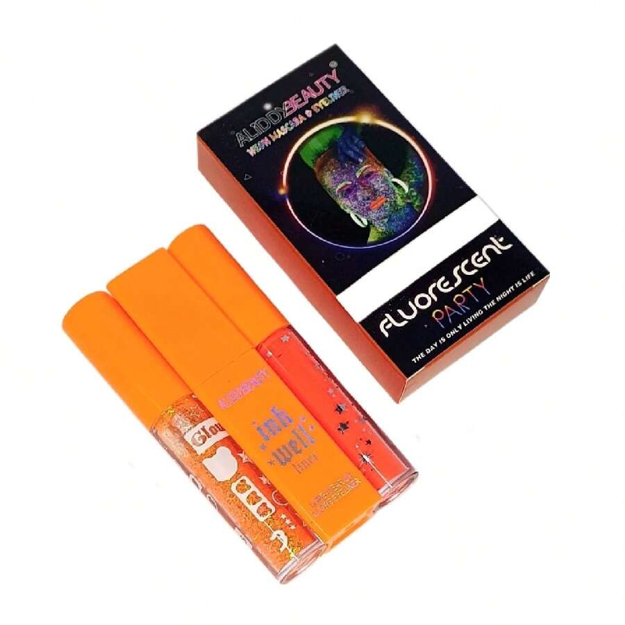 Package 1 Mascara With 2 Eyeliners In Different Shades - 橘色 - 查看 1