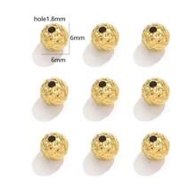 10入組不鏽鋼圓形紋理霧面珠子，適用於DIY項鍊手鍊珠寶配件製作