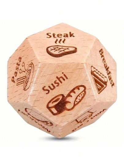 1 pezzo Dado decisione per il cibo - Gioco di coppia romantico per appuntamento e celebrazioni - Regalo di anniversario, San Valentino, compleanno e Natale per lui, lei, ragazzo, marito, ragazza, moglie e collega - Selezione divertente e giocosa del cibo,Natale