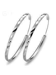 S925純銀幾何圓形耳環，誇張鑽石形狀圖案耳環，情人節珠寶禮物，6克/0.19盎司 - Nano Coating 1500um/min - 查看 6