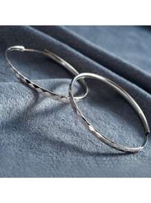 S925純銀幾何圓形耳環，誇張鑽石形狀圖案耳環，情人節珠寶禮物，6克/0.19盎司 - Nano Coating 1500um/min - 查看 4