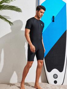 Boyfriend Style Men's Skin-Friendly Smooth Quick-Dry Bodysuit For Water Sports, Including Swimming, Surfing, Snorkeling, Rowing, Paddling And Other Water Activities