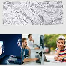 桌墊，大號滑鼠墊，鍵盤墊，遊戲滑鼠墊，電子競技滑鼠墊 - 白色 - 查看 7