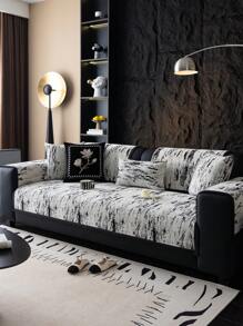 1 st All Seasons Universele Jacquard Weeftechnologie Chenille Sofa Kussenhoes, Dubbelzijdig Tweekleurig, Moderne Scandinavische Stijl, Huisdiervriendelijk, Anti-Vuil, Anti-Slip Sofahoes Voor L-vormige En 1/2/3/4 Zits Sofa In Woonkamer, Lente/Herfst Versie, Anti-Kras Sofa Beschermhoes
