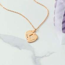 Personalized Custom Necklace Baby Foot Plate Pendant,Engraved Name Date Pendant Necklace,Baby Birth Anniversary Jewelry,Birthday Party Accessories,Customized Gifts,Christmas Gifts - Rose Gold - View 3