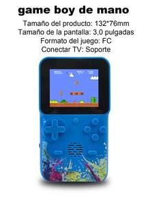 1 Pieza Máquina De Videojuegos Portátil De Juegos Clásicos De 8 Bits, Mini Consola Retro Con 500 Juegos G-620 - Azul - Ver 1