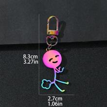 Grand pendentif de porte-clés en forme de bonhomme rigolo et péteur pour hommes, porte-clés en acier inoxydable pour hommes avec crâne, squelette, accessoires de voiture, charme de sac, idées de cadeaux de Noël gothiques mignons Y2k pour étudiants, accessoires de sac, cordons avec porte-badge, accessoires de voiture, charms de sac