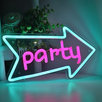 1 pièce Flèche avec enseigne au néon LED murale pour cadeaux de Halloween/Noël/Saint-Valentin, décoration pour salle, salle de mariage, salle de jeux, e-sports, hôtel, KTV, cinéma, fête, pub, club, bar, galerie, boutique
