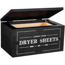 1 pieza Portador de hojas de secadora con tapa con bisagra - Dispensador de hojas de secadora de estilo rústico y granja para la decoración de la sala de lavado, dispensador de suavizante de tela para la organización/almacenamiento de lavandería, base antideslizante, soporte para servilletas de mesa, contenedor de pañuelos, tocadores, accesorios de baño, soporte para papel higiénico, soporte para rollos de papel higiénico, caja de pañuelos, soporte para pañuelos, cubierta para caja de pañuelos, caja de papel de seda, soporte para pañuelos, soporte para pañuelos de baño, soporte para pañuelos, soporte para toallas de papel, decoración de habitaciones, soporte para toallas de papel de pared, artículos indispensables para el hogar, rollo de toallas de papel, artículos para el hogar, mesa, decoraciones para el hogar, organización y almacenamiento para el hogar, decoración de la habitación, decoración de la habitación, accesorios de cocina, herramientas de cocina, organizador de cocina - multicolor - Ver 2