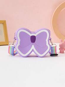 1 Máy Tính Trẻ Em Mới Hình Con Bướm Màu Trơn Chất Liệu Silicon Dây Kéo Túi Đeo Ngang, Ví Đựng Tiền Xu Thích Hợp Cho Sử Dụng Ngoài Trời & Đi Biển - A - Xem 5
