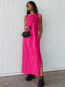 Women Dresses - Màu Hồng Tươi - Xem 1