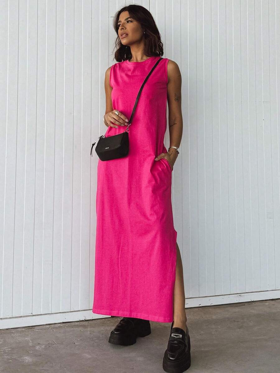 Women Dresses - Màu Hồng Tươi - Xem 1