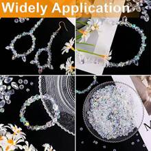 300/600 pièces Assortiment de perles en cristal pour la fabrication de bijoux avec boîte conteneur, perles en verre en vrac pour collier, bracelet, boucles d'oreilles DIY