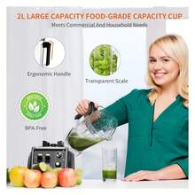 Professional Blender, Blenders For Kitchen Max 2200W High Power Home And Blender With Timer, Heavy Duty Ice Blender 68 OZ Smoothie Maker For Crushing Ice, Frozen Fruit, Fish, Ect - Nhiều màu - Xem 5