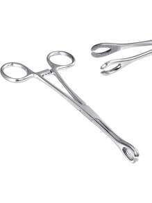 1PC Stainless Steel Piercing Tools Kit Pliers Clamps For Septum Tragus Lip Forceps Hemostat Body Jewelry Piercing Tweezers - Multicolor - View 8