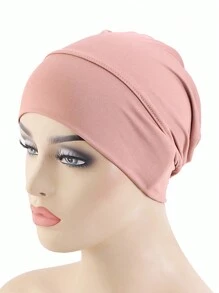 1pc Women's Solid/Colorful Elastic Headscarf Hat, Cap For Hair Care, Undercap
